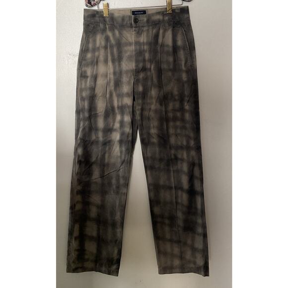 Dockers Vintage Retro Y2K Style Straight Fit Pleated Pants W30 L32 Tie Dye Gray - Picture 1 of 8